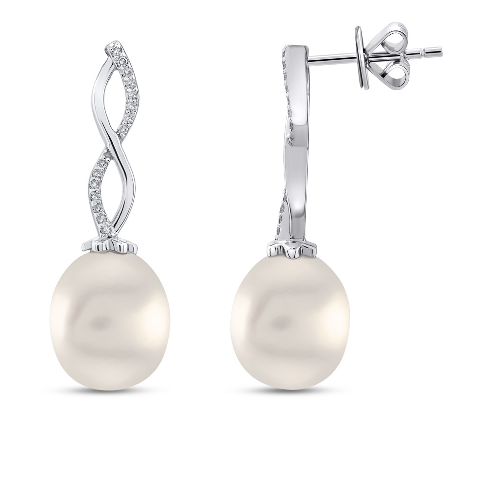 Pearl Diamond Earstud