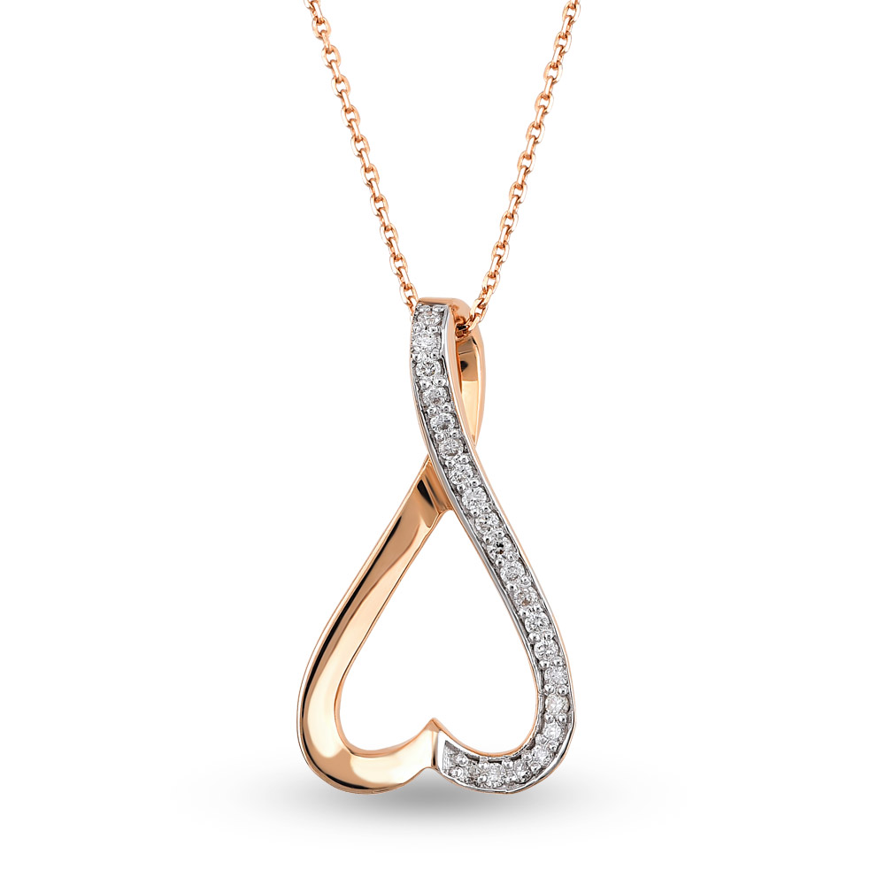 0.07 ct Heart Diamond Necklace