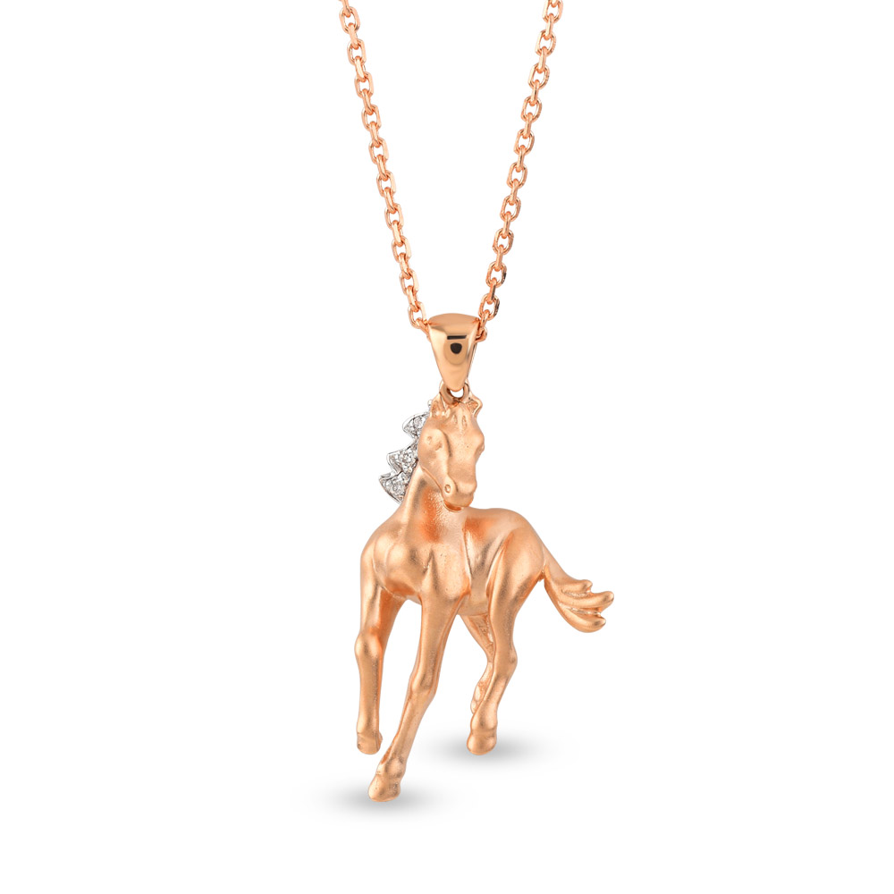0.07 ct Horse Diamond Necklace