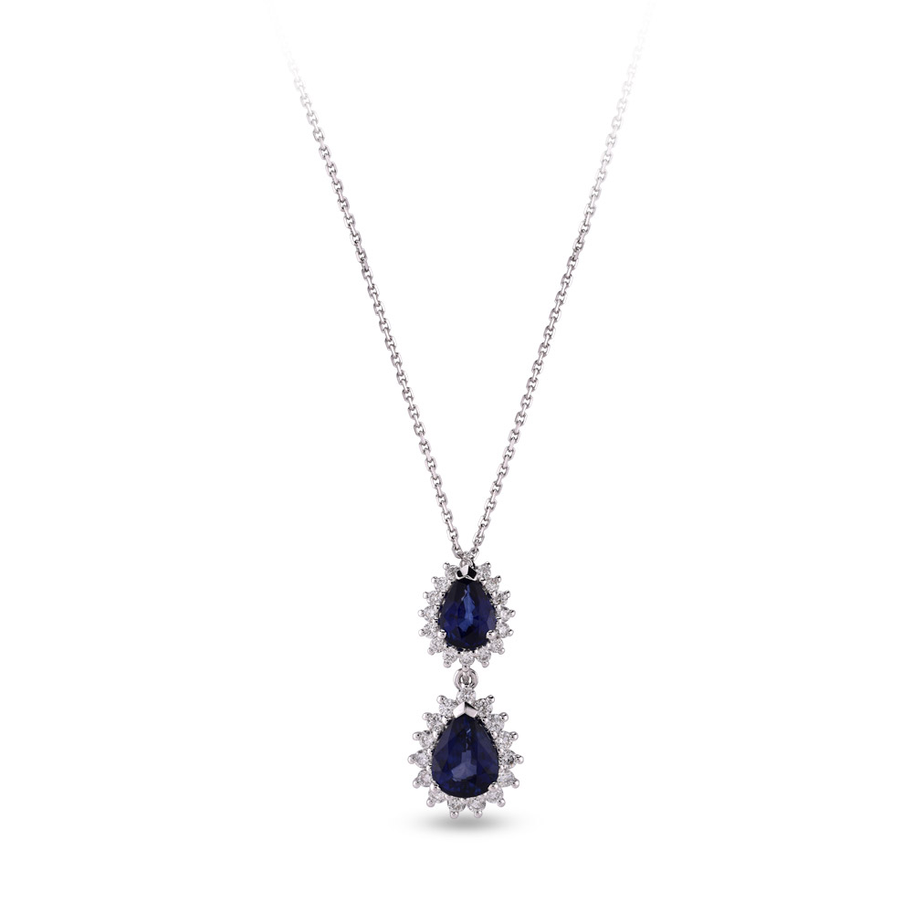 2.28 ct Sapphire Diamond Necklace