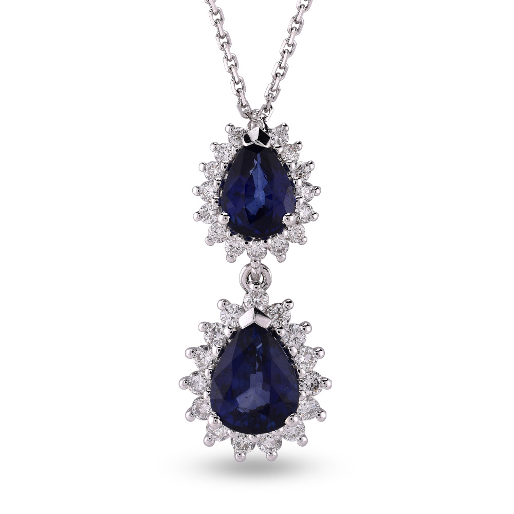 2.28 ct Sapphire Diamond Necklace