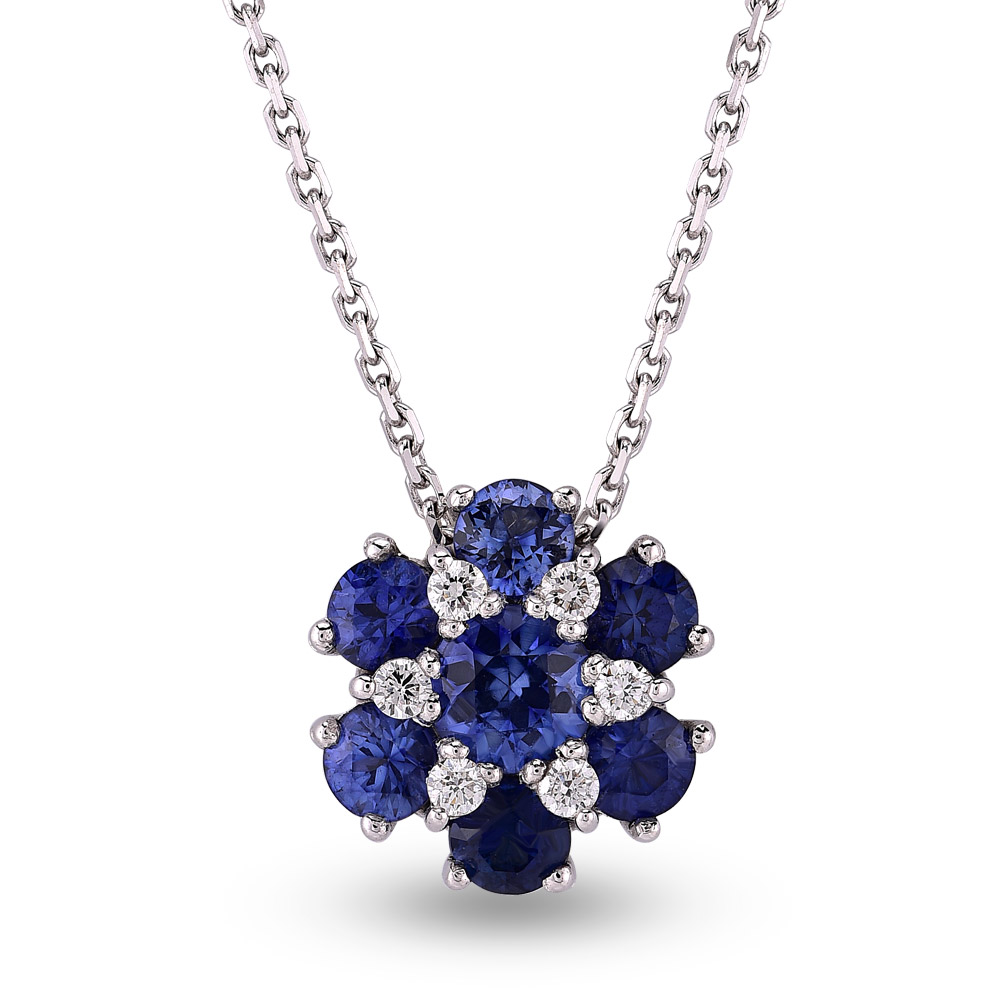 1.07 ct Sapphire Diamond Necklace
