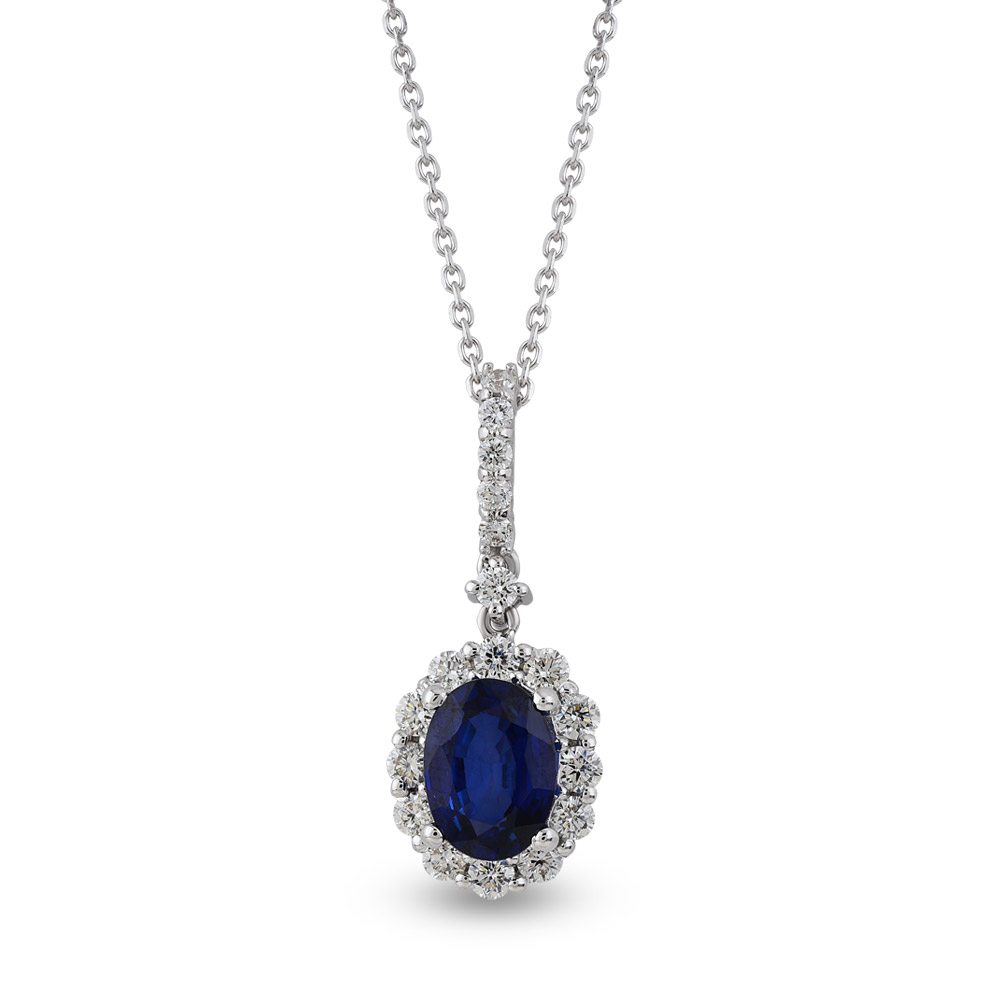 1.90 ct Sapphire Diamond Necklace