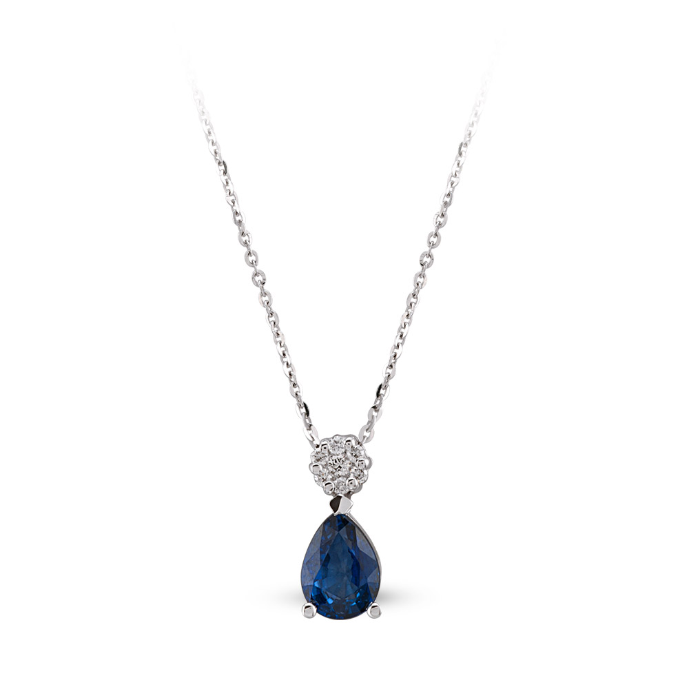 0.92 ct Sapphire Diamond Necklace