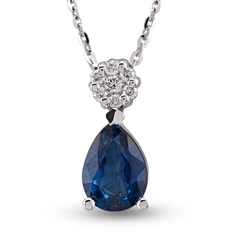 0.92 ct Sapphire Diamond Necklace