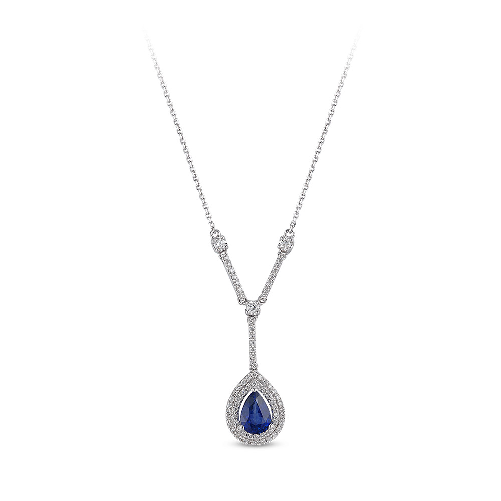 1.15 ct Sapphire Diamond Necklace