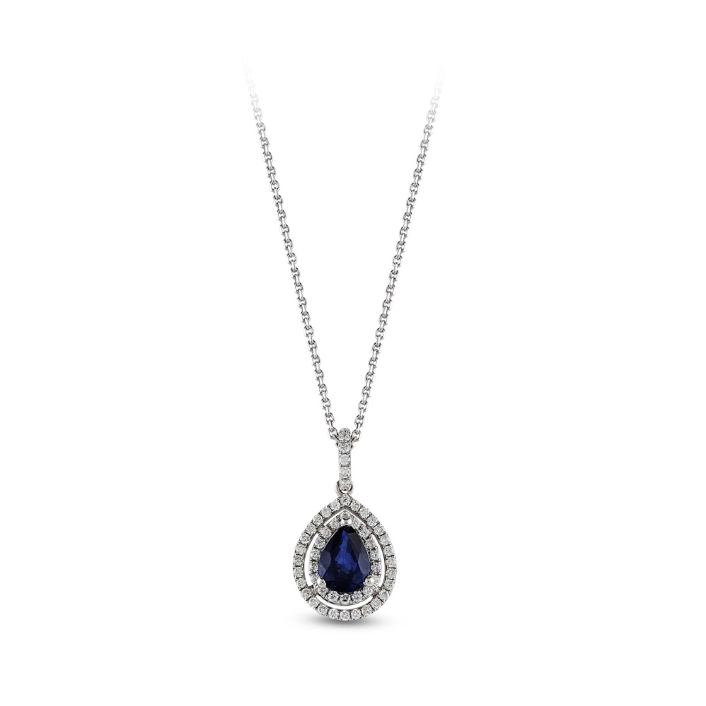 0.97 ct Sapphire Diamond Necklace