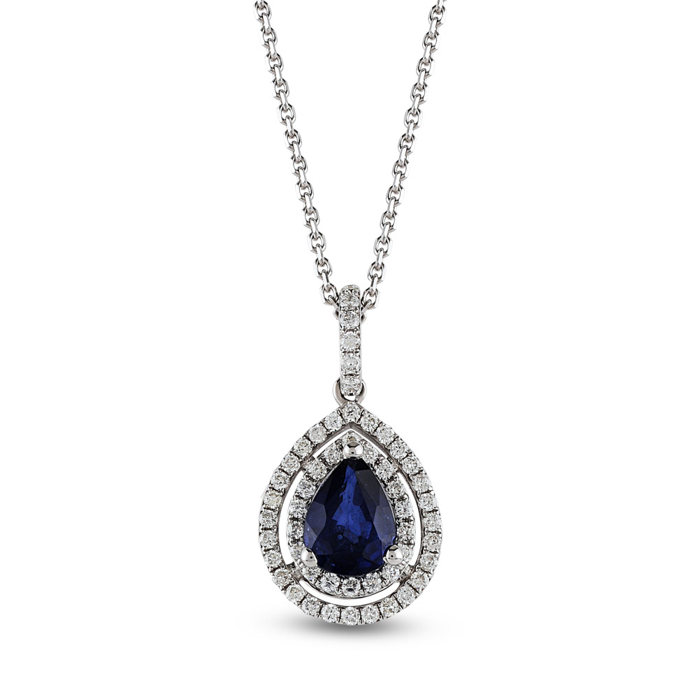 0.97 ct Sapphire Diamond Necklace