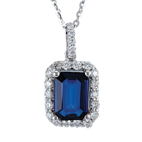 1.17 ct Sapphire Diamond Necklace