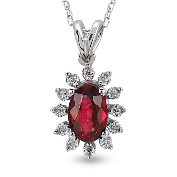 0.62 ct Ruby Diamond Necklace