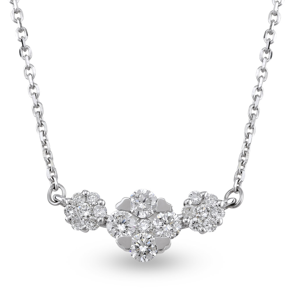 1.00cttw Lab Grown Three Diamond Necklace | Diamond jewelry, Diamond, Three  stone diamond