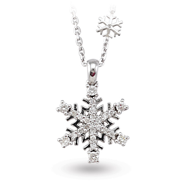 0.14 ct Snowflake Diamond Necklace