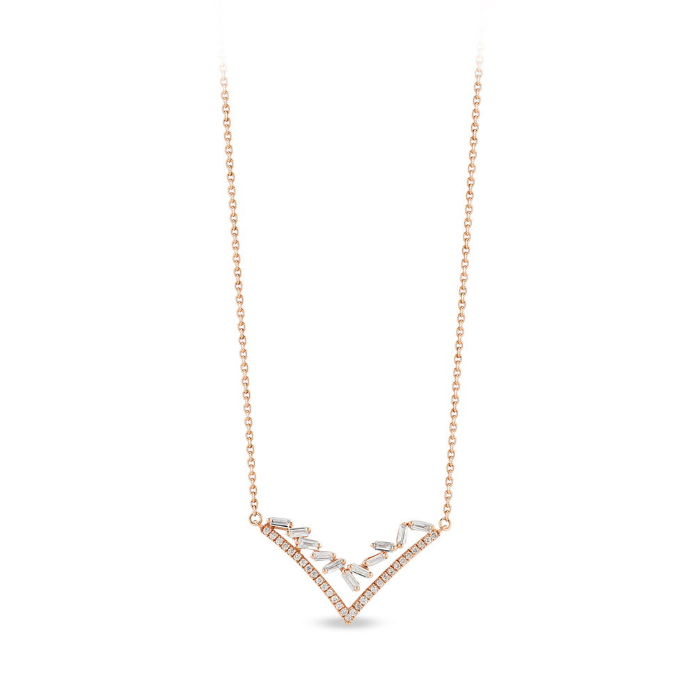 0.20 ct Baguette Diamond Necklace