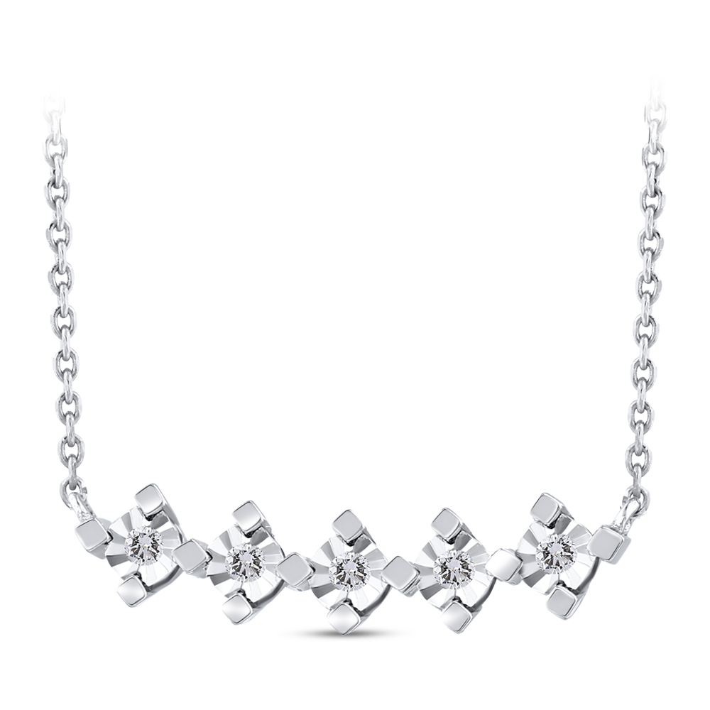 Five Stone  Diamond Necklace