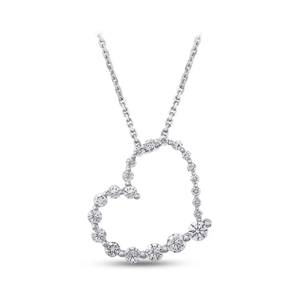 0.46 ct Heart Diamond Necklace