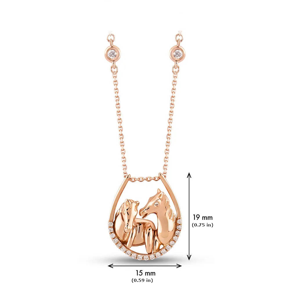 0.16 ct Horse Diamond Necklace