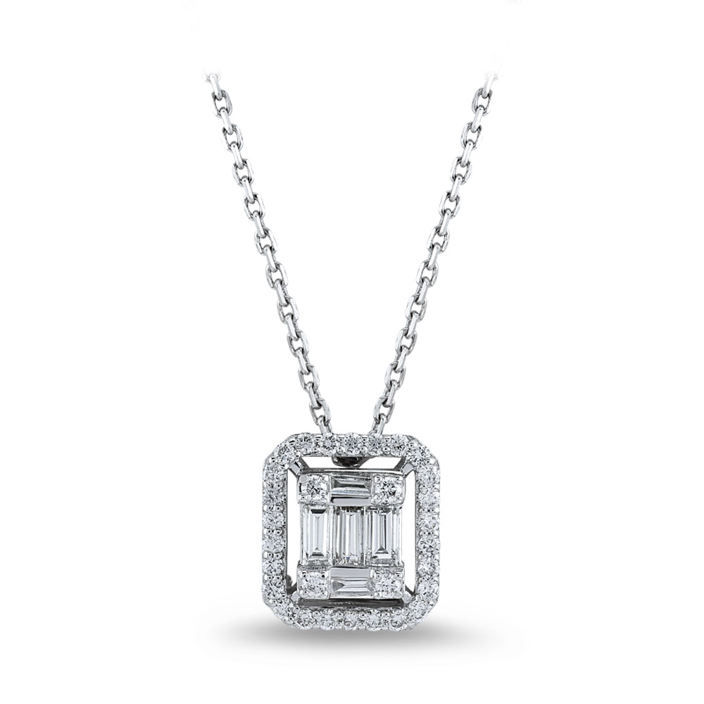 0.25 ct Baguette Diamond Necklace