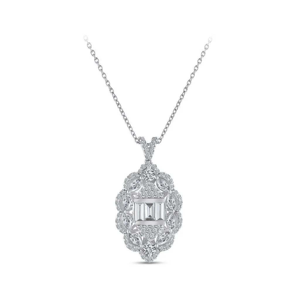 1.36 ct Designer Diamond Necklace
