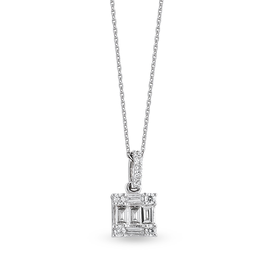 0.19 ct Baguette Diamond Necklace