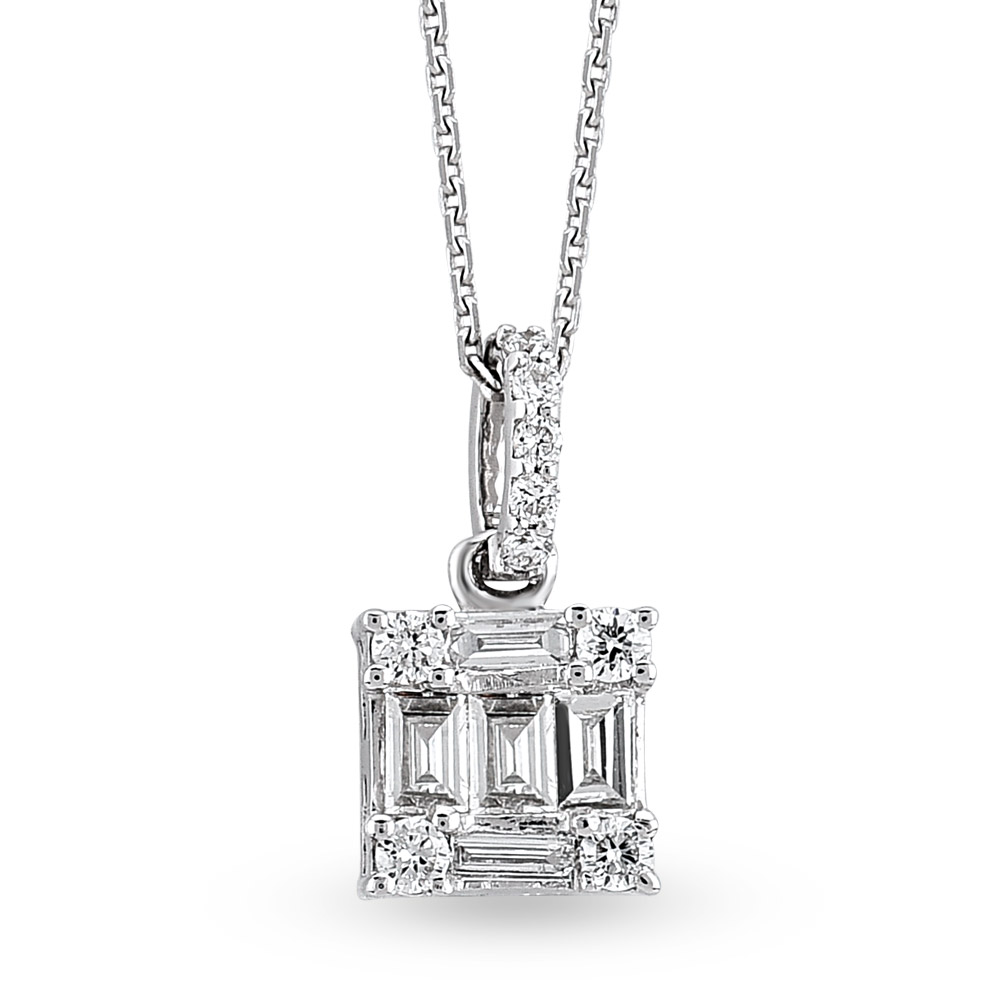 0.19 ct Baguette Diamond Necklace