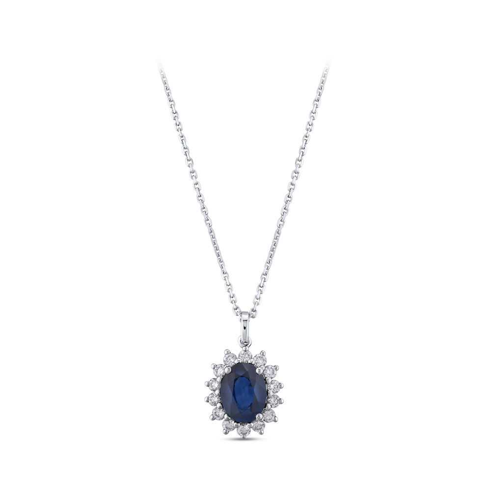 1.48 ct Sapphire Diamond Necklace - 3000334920 / ZEN Diamond - US