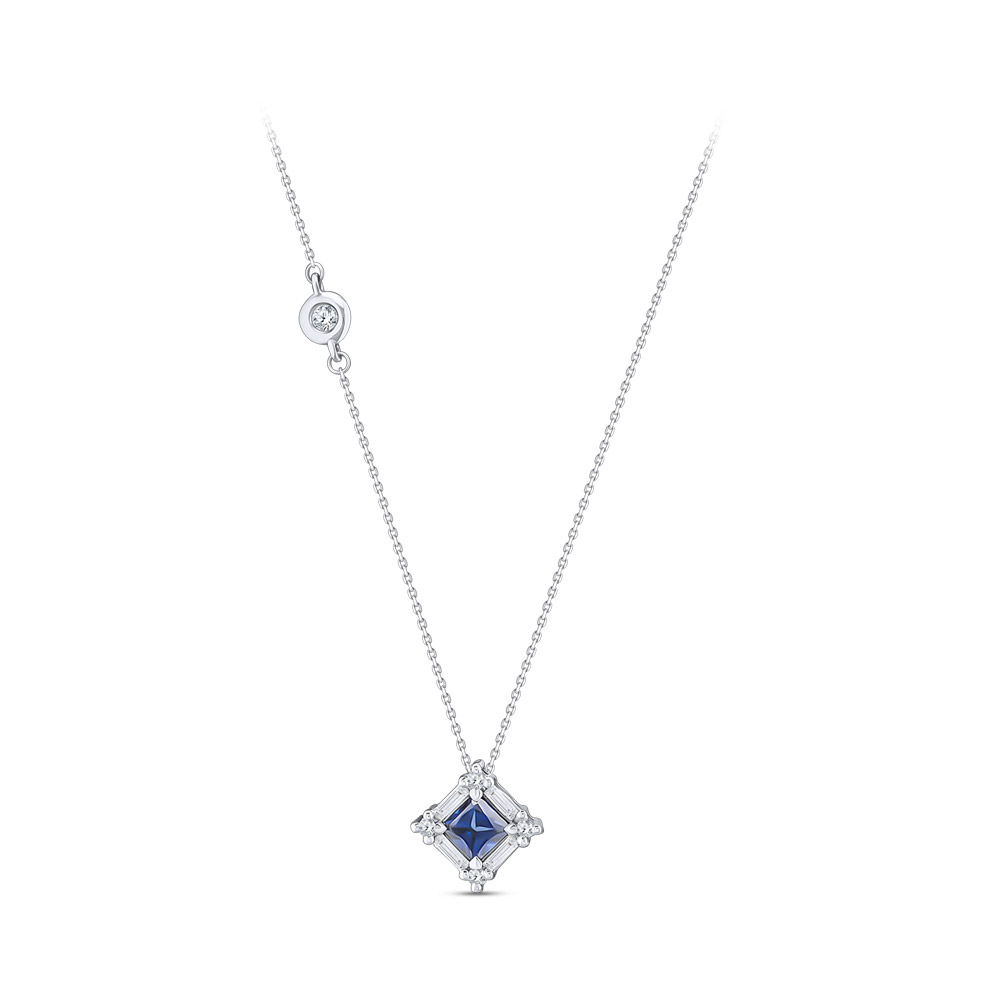 0.44 ct Sapphire Diamond Necklace