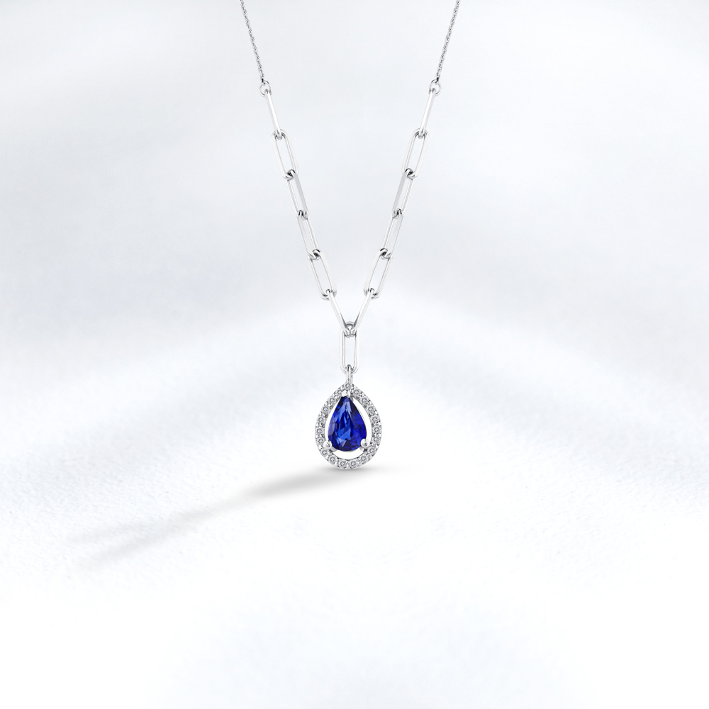 Sapphire Diamond Necklace