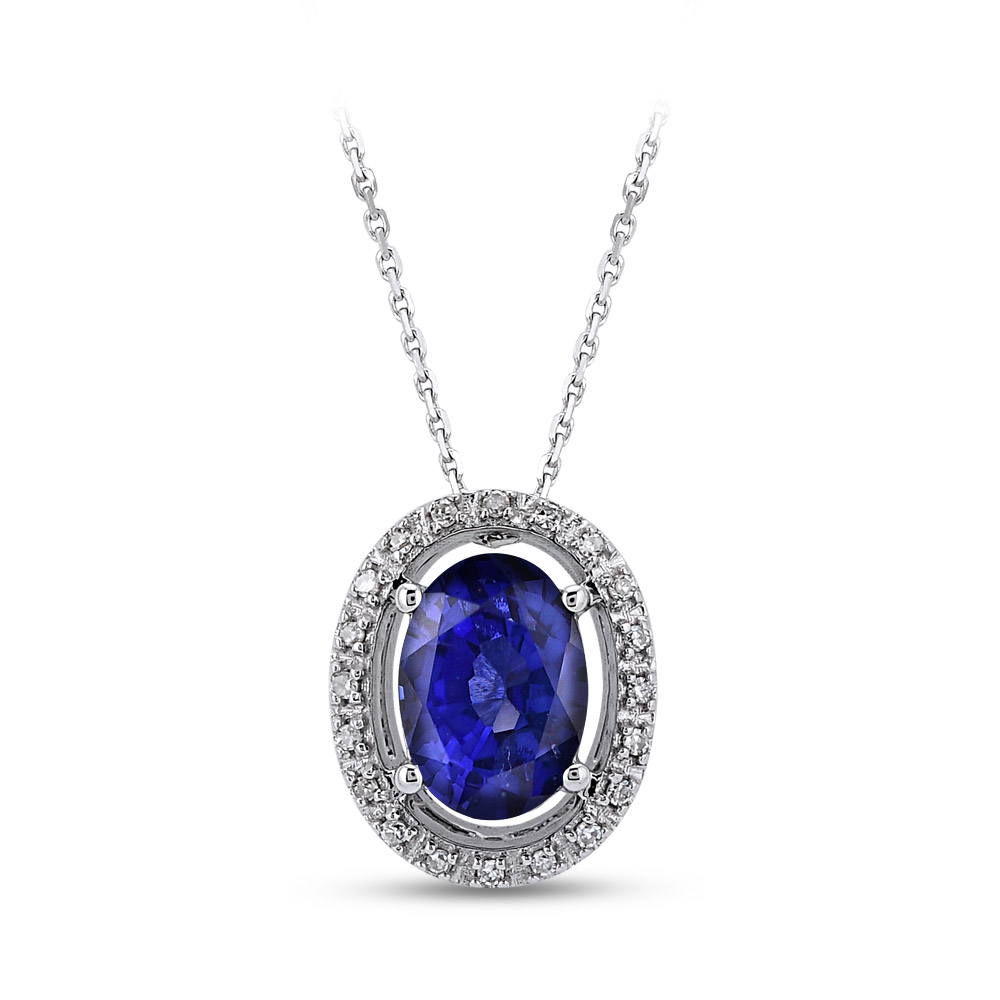 Sapphire Diamond Necklace