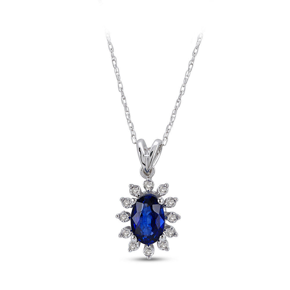 Sapphire Diamond Necklace
