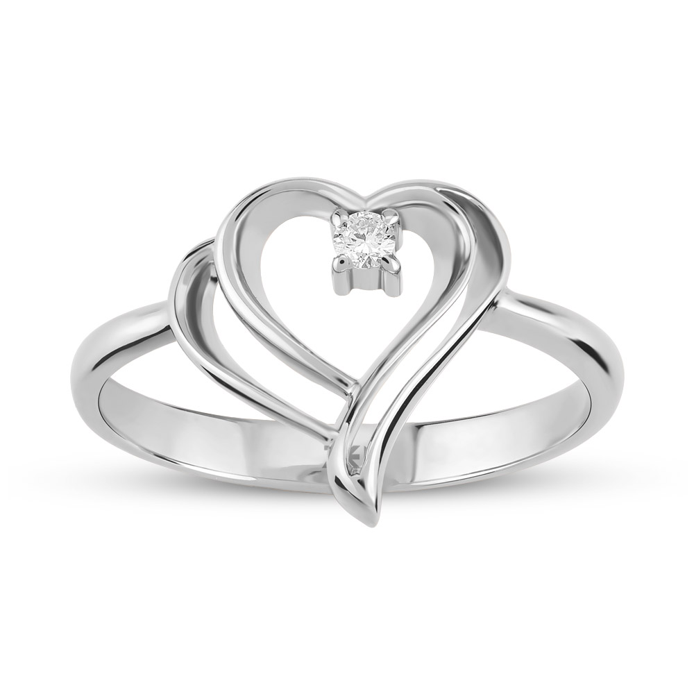 0.03 ct Heart Diamond Ring