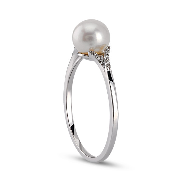 0.44 ct Pearl Diamond Ring