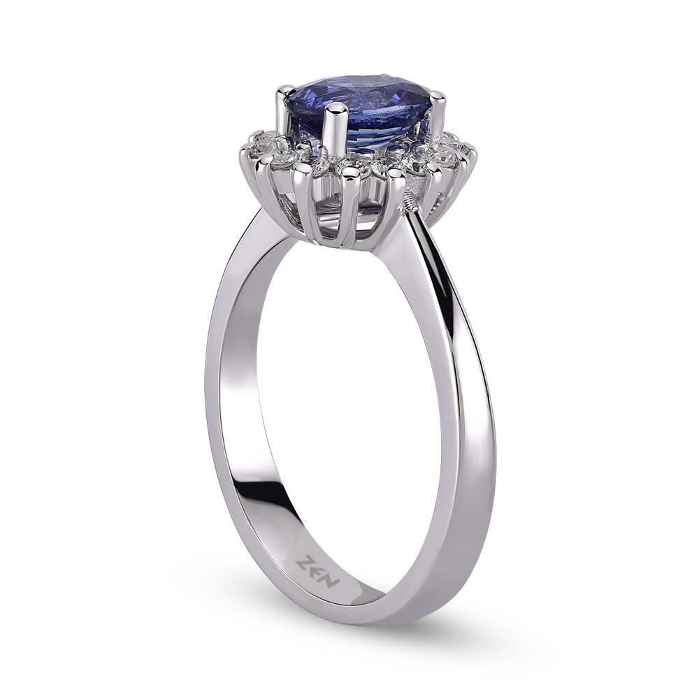 1.05 ct Sapphire Diamond Ring