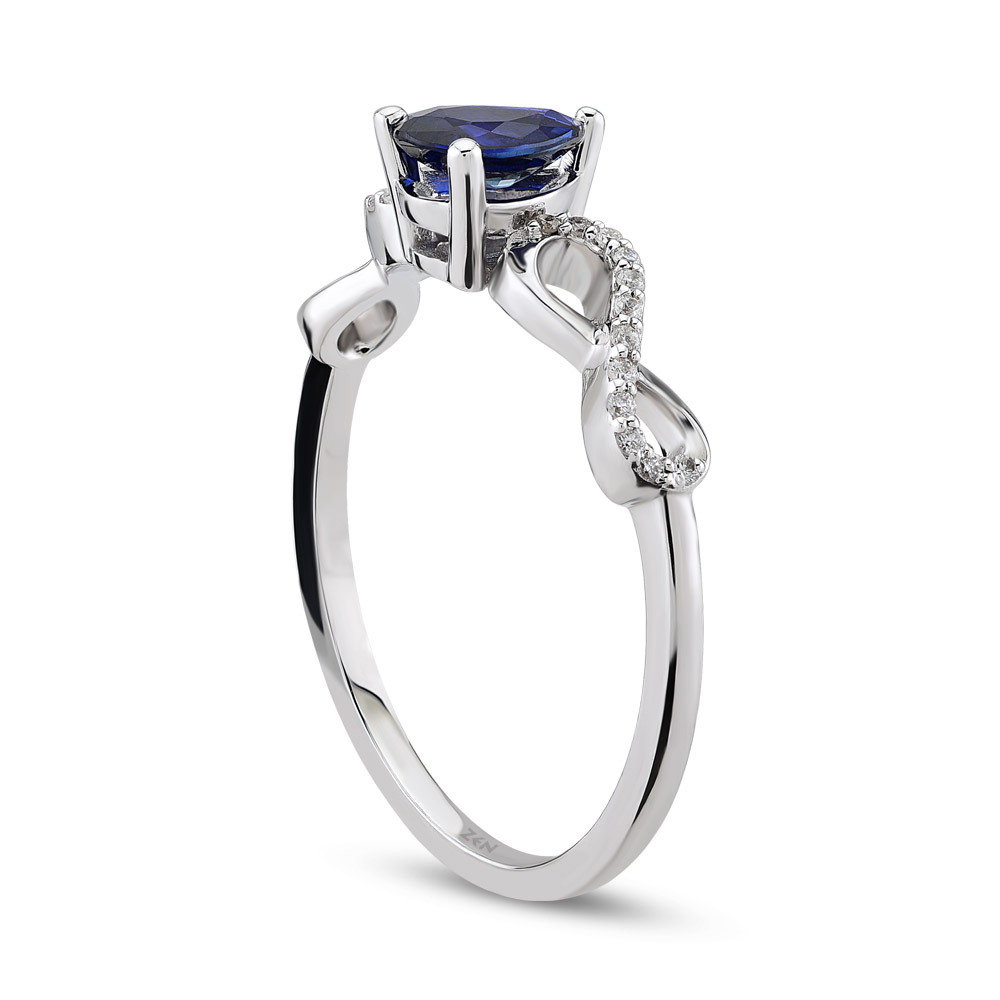 0.47 ct Sapphire Diamond Ring