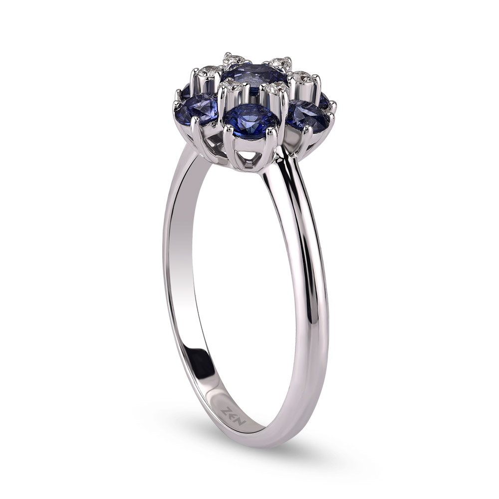 1.07 ct Sapphire Diamond Ring
