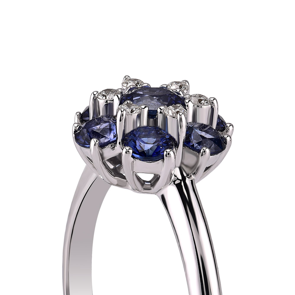 1.07 ct Sapphire Diamond Ring