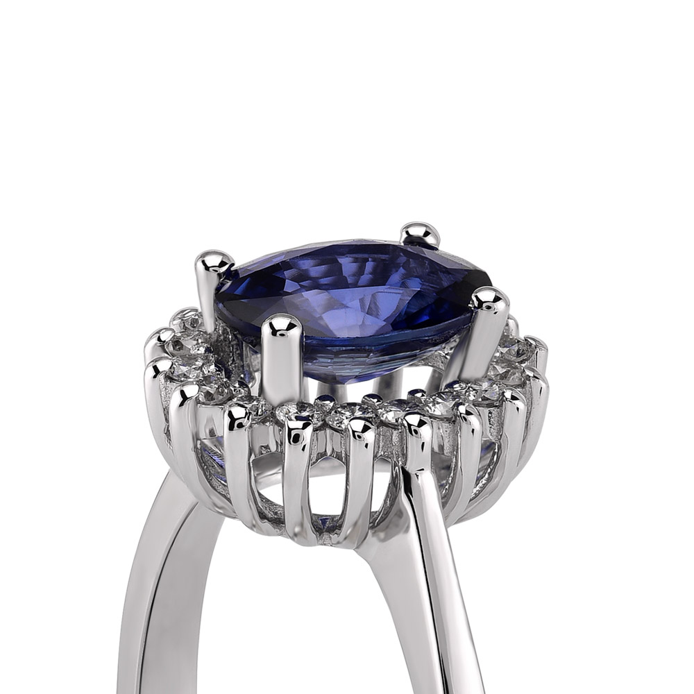 0.99 ct Sapphire Diamond Ring 