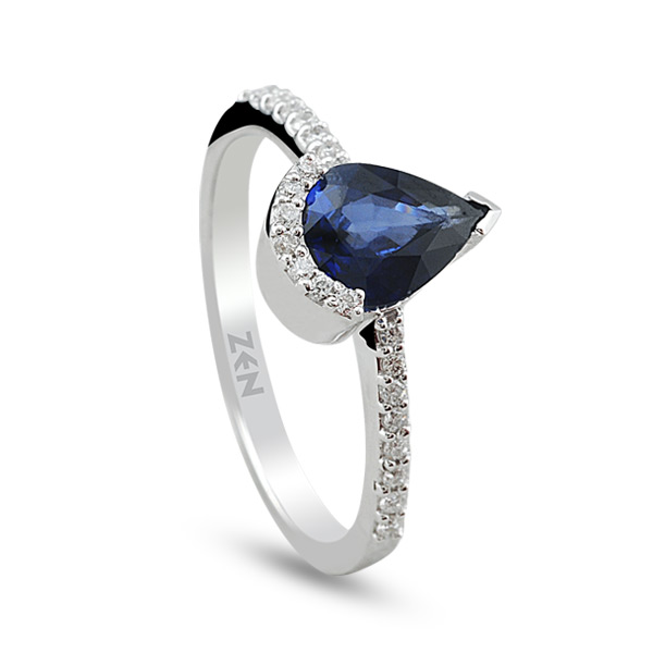 1.21 ct Sapphire Diamond Ring