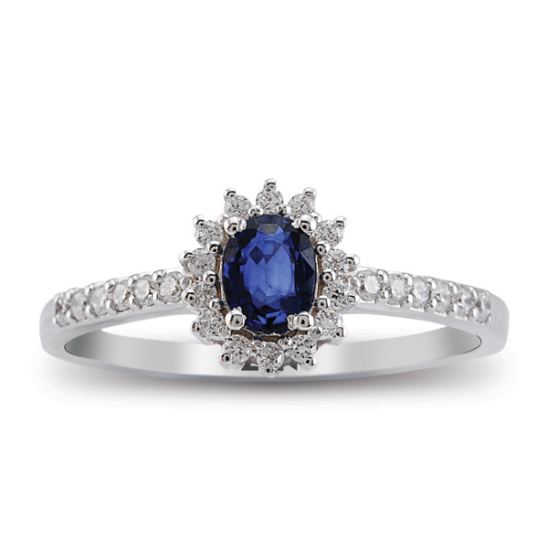 0.55 ct Sapphire Diamond Ring