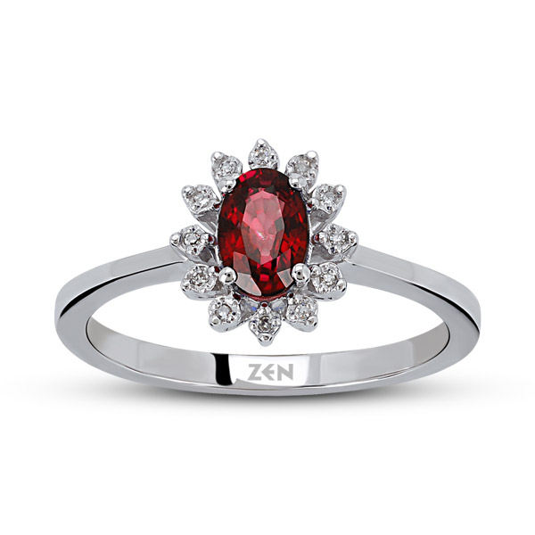 0.62 ct Ruby Diamond Ring