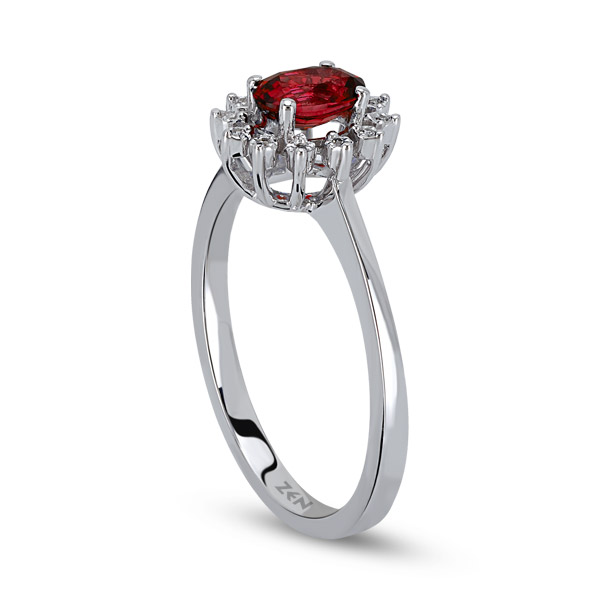 0.62 ct Ruby Diamond Ring