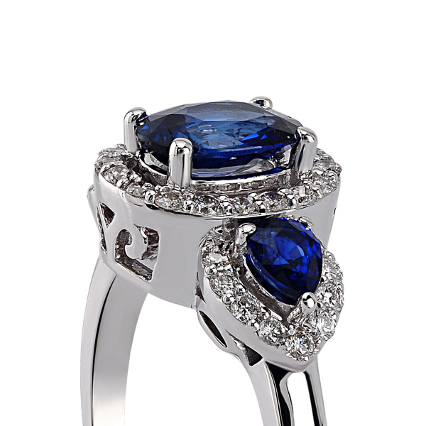 1.59 ct Sapphire Diamond Ring