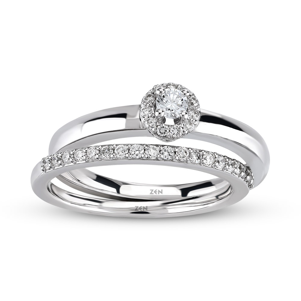 0.30 ct Twins Dual Solitaire Diamond Ring
