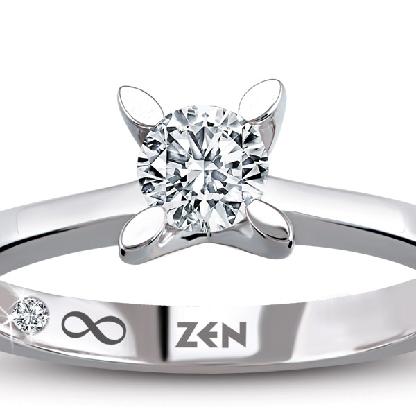 bomuld Frugtbar Revisor 0.25 ct Solitaire Diamond Engagement Ring - 3000706334 / ZEN Diamond - US