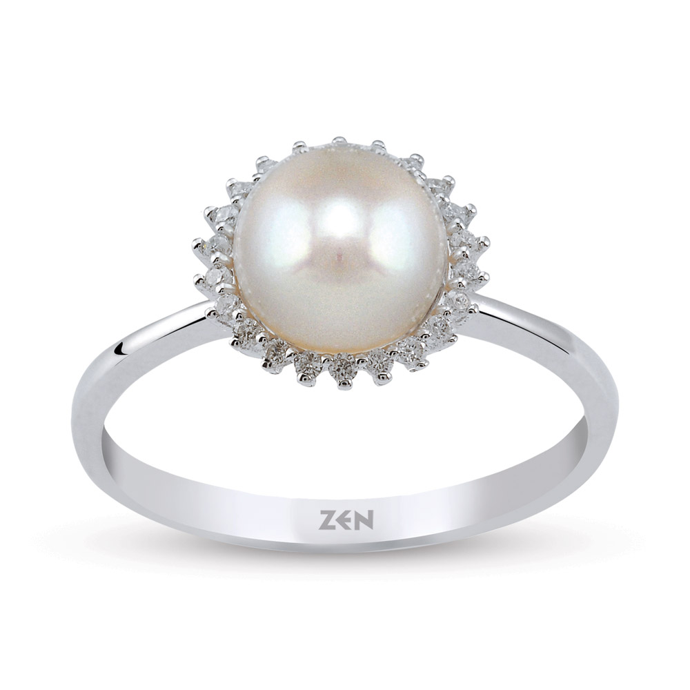 Pearl Diamond Ring