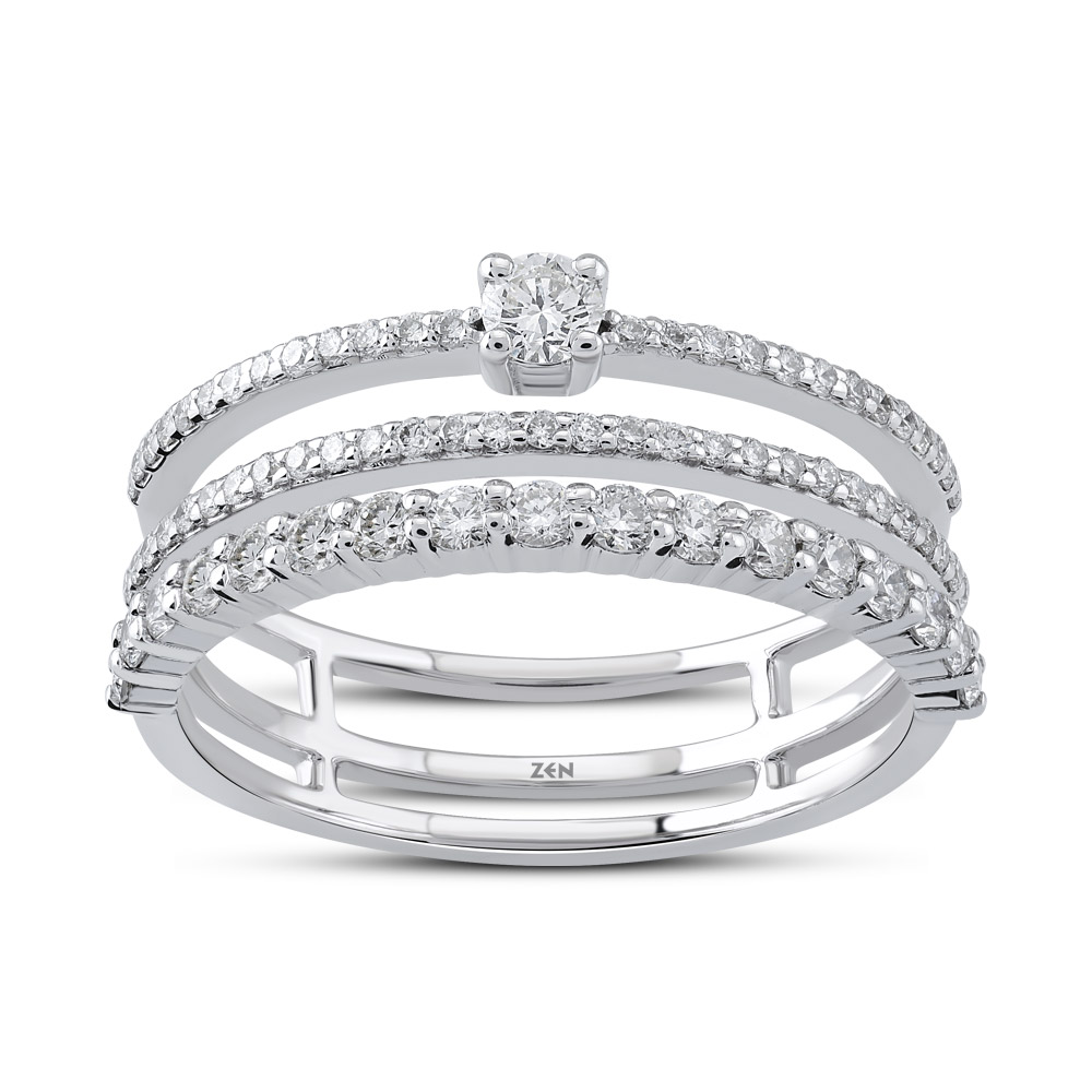 Duet Design Diamond Ring
