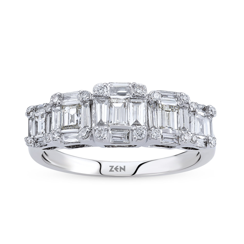 0.49 ct Baguette Designer Diamond Ring