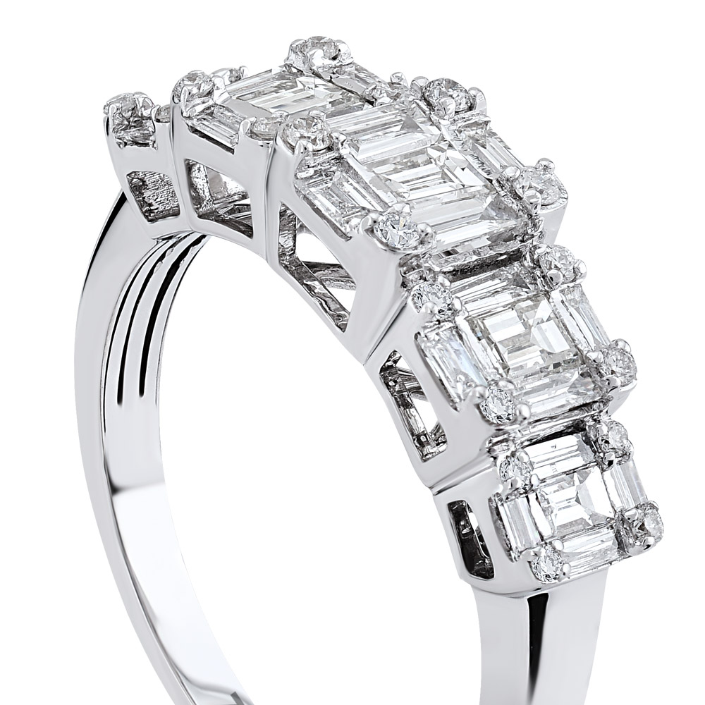 0.49 ct Baguette Designer Diamond Ring
