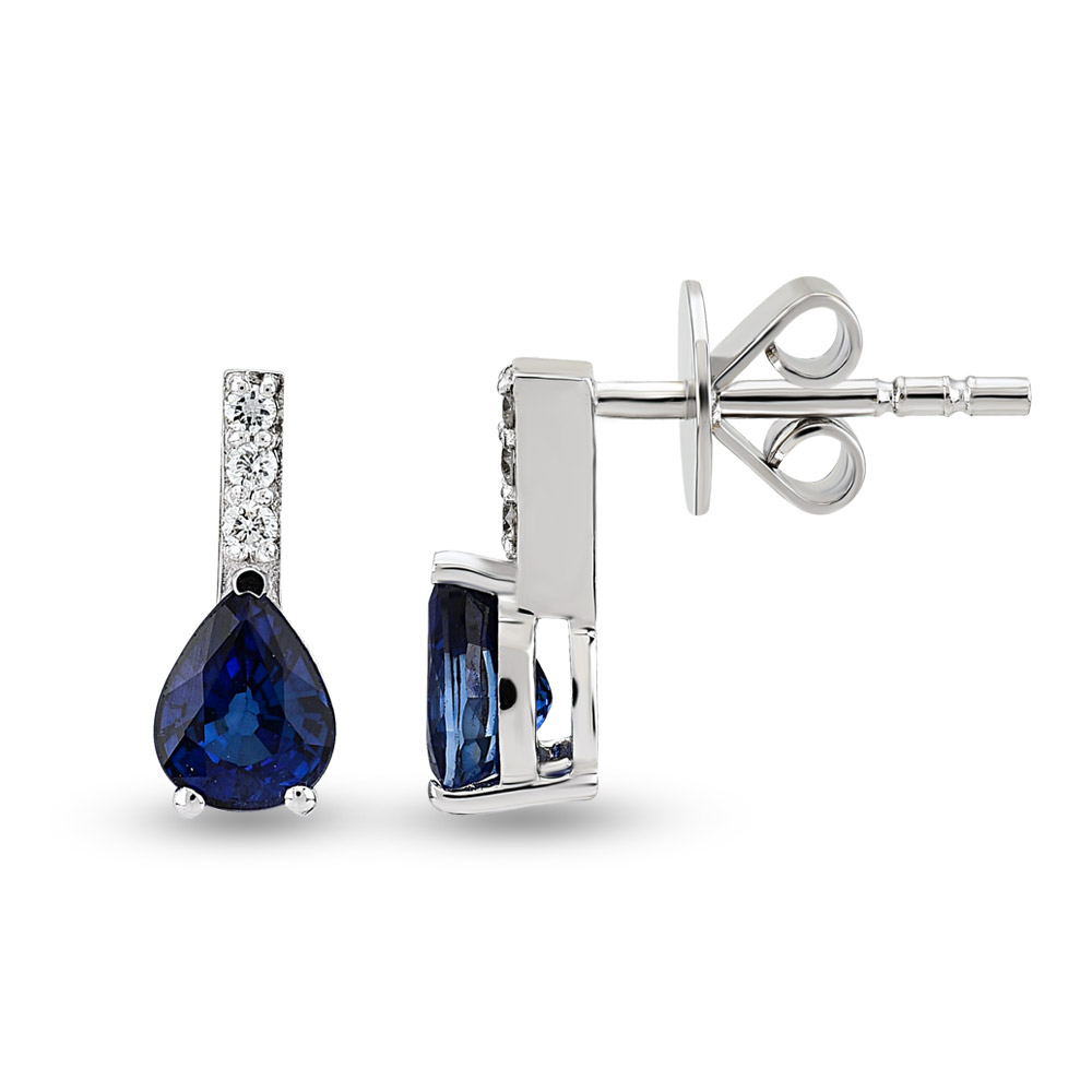 Sapphire Diamond Earstud