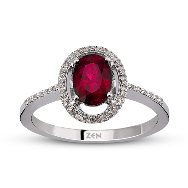 1.05 ct Ruby Diamond Ring