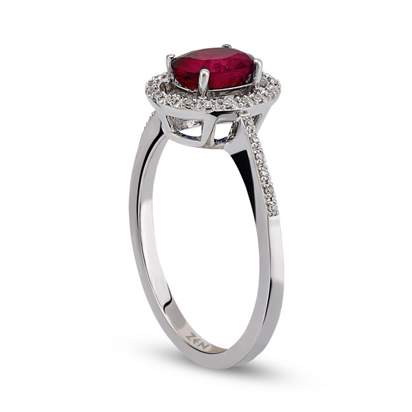 1.05 ct Ruby Diamond Ring